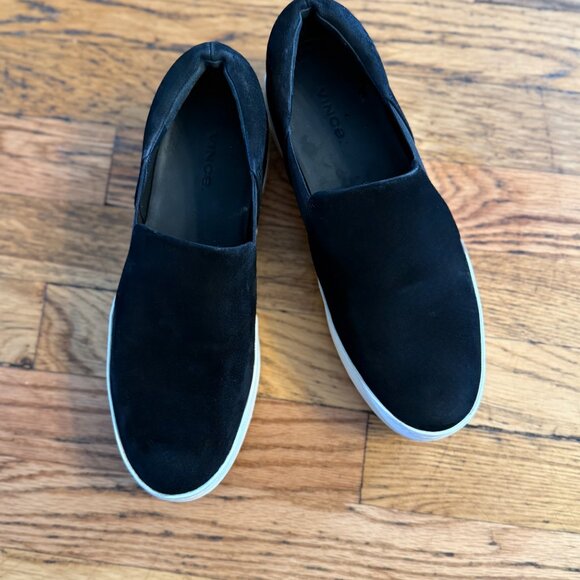 Vince Women's Warren Sneaker Black Suede Platform Size 7.5 - Picture 7 of 7